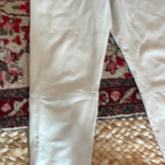 Zeynep arcay 100% leather white high waisted pants fully lined in 100% silk - Picture 7 of 13